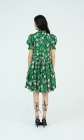 SIXDO Floral Mini Silk Dress